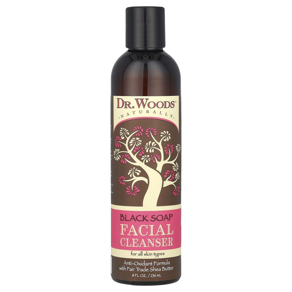 Dr. Woods Black Soap Facial Cleanser, 236Ml(8Fl Oz)