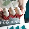 6 сеток, держатель для яиц, керамический противоскользящий ящик для яиц, холодильник, противоударный держатель для яиц, ящик для хранения, организация домашнего хранения