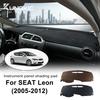Фланелевый коврик на панель для Seat Leon 2 MK2 2005 2006 2007 2008 2009 2010 2011 2012 Автомобильный летний солнцезащитный коврик на приборную панель Коврик