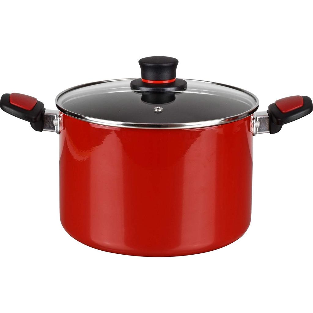 Wahei Freiz Diamond Coat Stew Pot 22cm, Enamel-coated exterior, IH/Gas compatible, Lucca RB-1716