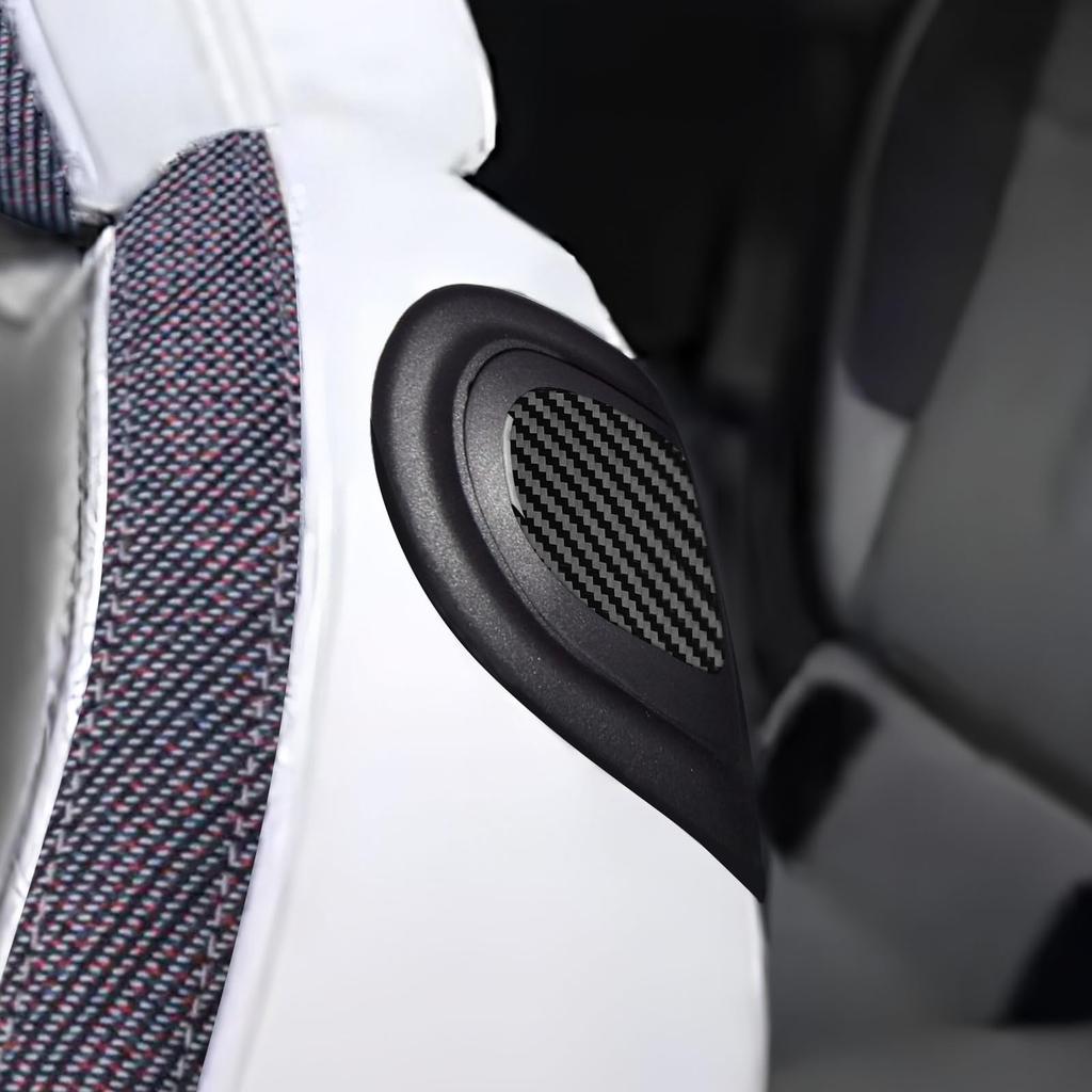 AIRSPEED Carbon Fiber Interior Accessories for Mini Cooper F66 F67 Car Seat Back Handle Decorative Cover Stylish Interior Tape Included 2024-2025,