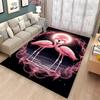 3D New Arrive Pink Flamingo Large Carpet for Home Living Room Children's Bedroom Sofa Doormat Kitchen Floor Anti-slip Decor Rug