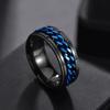 Fashion Popular Punk Men Reliever Rotable Rings Spinner Chain Ring Stainless Steel Women Rotatable Jewelry Couple Gift High Quality