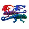 Модные 3D-печатные фигурки дракона-хамелеона, многосуставные подвижные симуляции для домашних аксессуаров, детский подарок, украшение комнаты