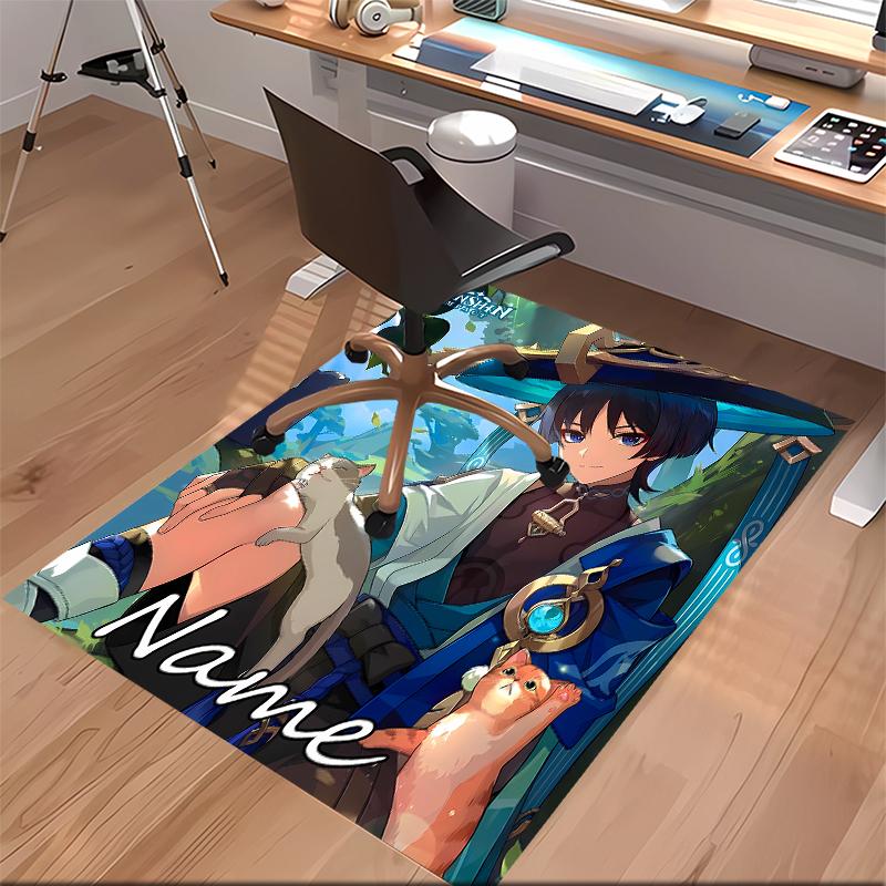 Custom personalization Genshin Impact characters Print Area Rug - Soft, Washable Non-Slip Indoor Mat,Living Room,Home&Office Decorative Rug