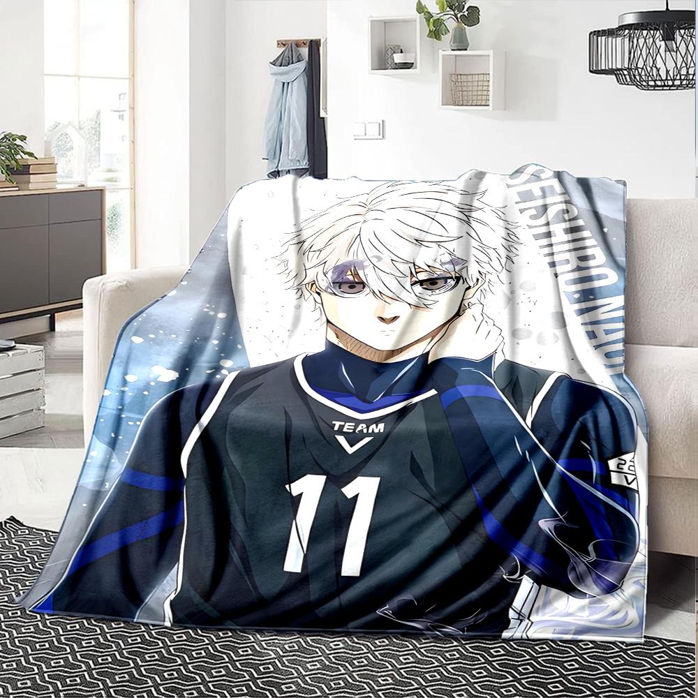 Nagi Seishiro BlueLock Theme Printed Blanket - Perfect for Couch, Bed, Travel & Outdoor Use | Machine Washable, Cozy & Durable.