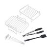 Double Layer Baking Grill Stainless Steel Dishwasher Safe Heat Evenly Fryer Skewer Rack for Cooking