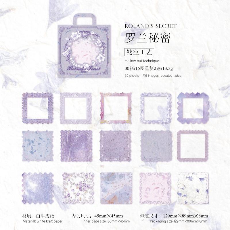 30pcs/lot Memo Pads Material Paper light and shade of lace Journal Scrapbooking paper Card Background Decoration Paper