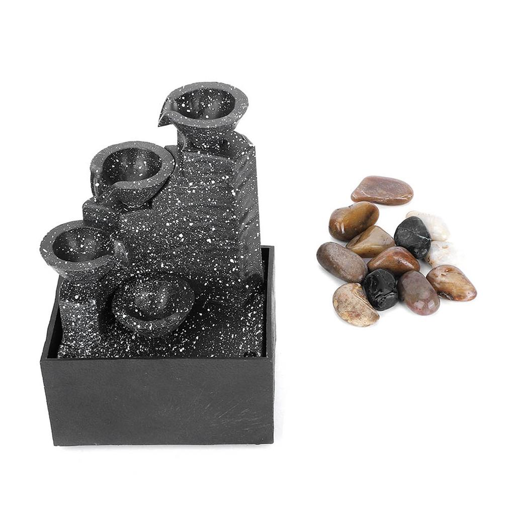 Desktop USB Water Fountain Ornament Crafts for Indoor Home Office Table Decoration