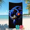Beach Towel with Sonic the Hedgehog Pattern - soft,absorbent,machine washable Lightweight&Modern,swimming,Travel Essentials