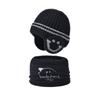 Children's Hat Scarf Set Winter Fleece Ear Protector Pullover Hat Boys Outdoor Windproof Warm Knitted Wool Hat