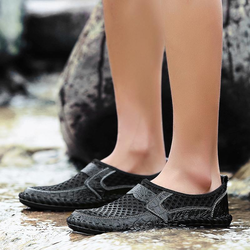 Модные мужские уличные сандалии, дышащая походная обувь, спортивные кроссовки, обувь для вождения автомобиля