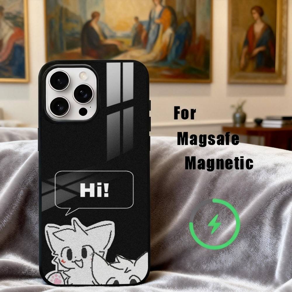 1PC C-Cute B-Boykisser -R Phone Case For iPhone17,16,15,14,13,12,11 Plus,Pro Max Magnetic For Magsafe Wireless Charging