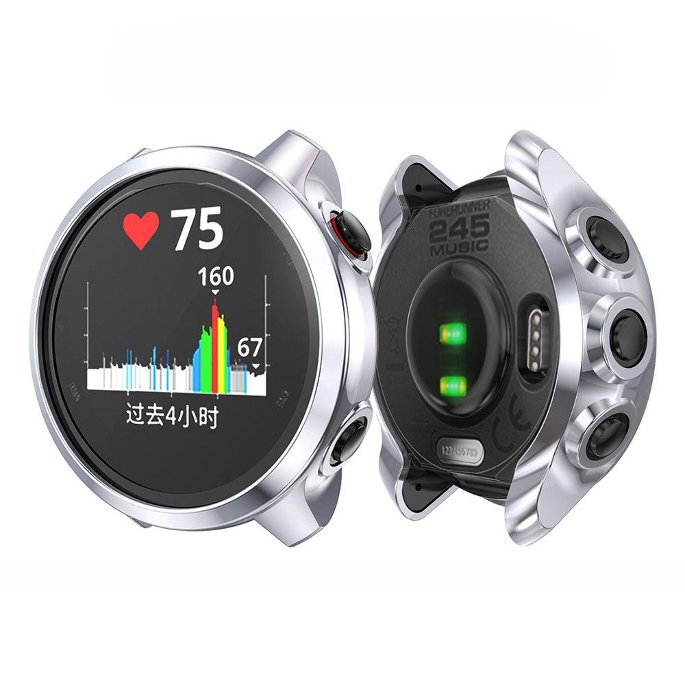Shell Shockproof TPU Watch Case Protective Cover for Garmin Forerunner 245 / 245M Screen Protectors