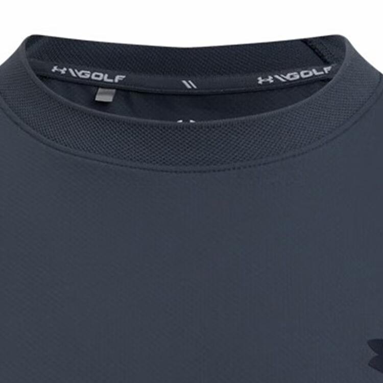 Under Armour Drive Chill Серия для гольфа Простая модная удобная футболка с коротким рукавом Мужские топы Штормовой серый 1389598-044