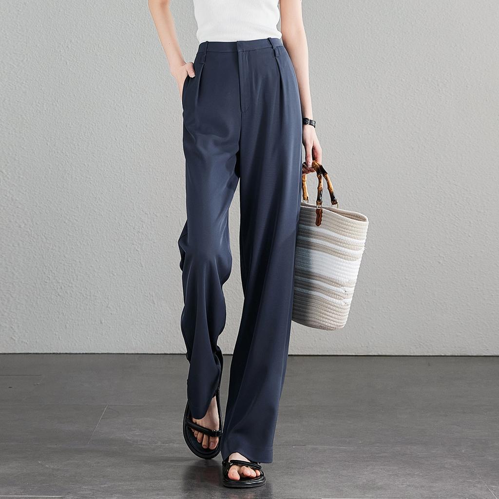 Minimalist Commuter Suit Wide Leg Pants for Women in Summer 2025, Thin, Fashionable, Loose, Versatile, Slimming and Floor Pants