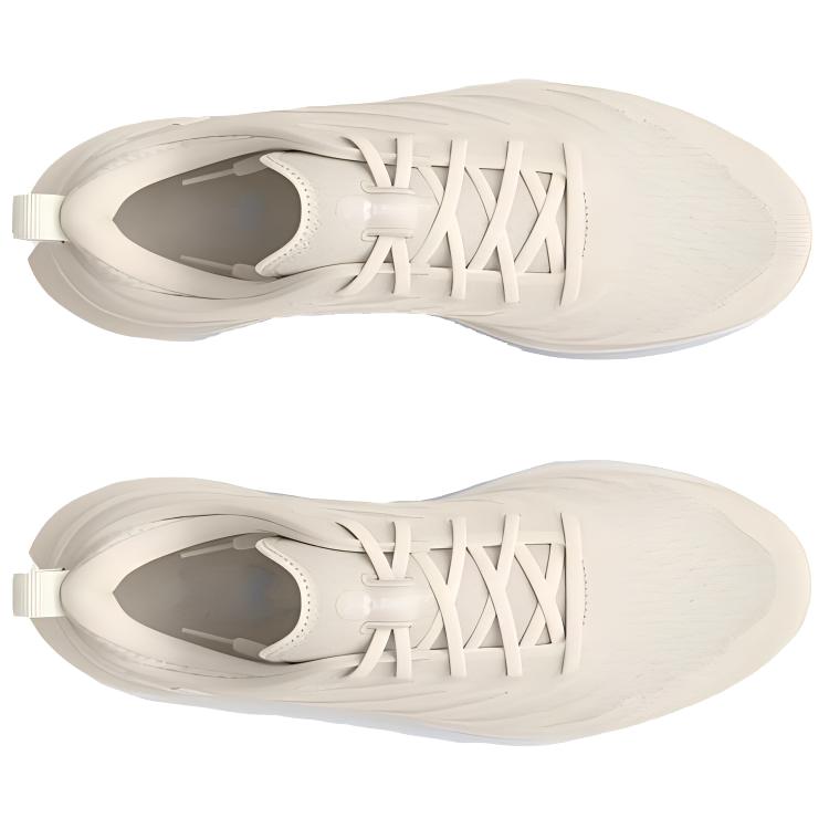 Under Armour Women's UA Velociti 3 Breeze Flow Lightweight Breathable Road Running Shoes White Quartz Brown 3027521-301
