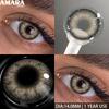 AMARA 1 пара цветных контактных линз годового использования, естественные линзы для карих глаз, серые контактные линзы с синими линзами, зеленые линзы для глаз