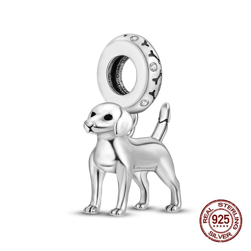 100% стерлингового серебра 925 пробы, лев, собака, слон, светлячок, кошка, дерево жизни, подвески в виде животных, подходят для оригинальных браслетов 925, ювелирные изделия своими руками