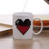 Minimalist Style Color-changing Heart Ceramic Cup Valentine's Day Gift Mug  Wedding Anniversary