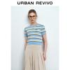 UR Women's Autumn Color-block Striped Knit Top