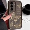Shockproof Butterfly Print Protection Phone Case for Samsung S25 S24 FE S23 Ultra S22 Plus S21 A16 A56 A55 A36 A35 A15 5G Soft Silicone Matte Shell