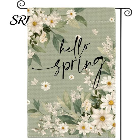 Spring Garden Decor Double-Sided Flag for Porch 12x18 Inch Fade-Resistant Floral Butterfly Welcome Print Decorative Outdoor Yard Patio Mailbox