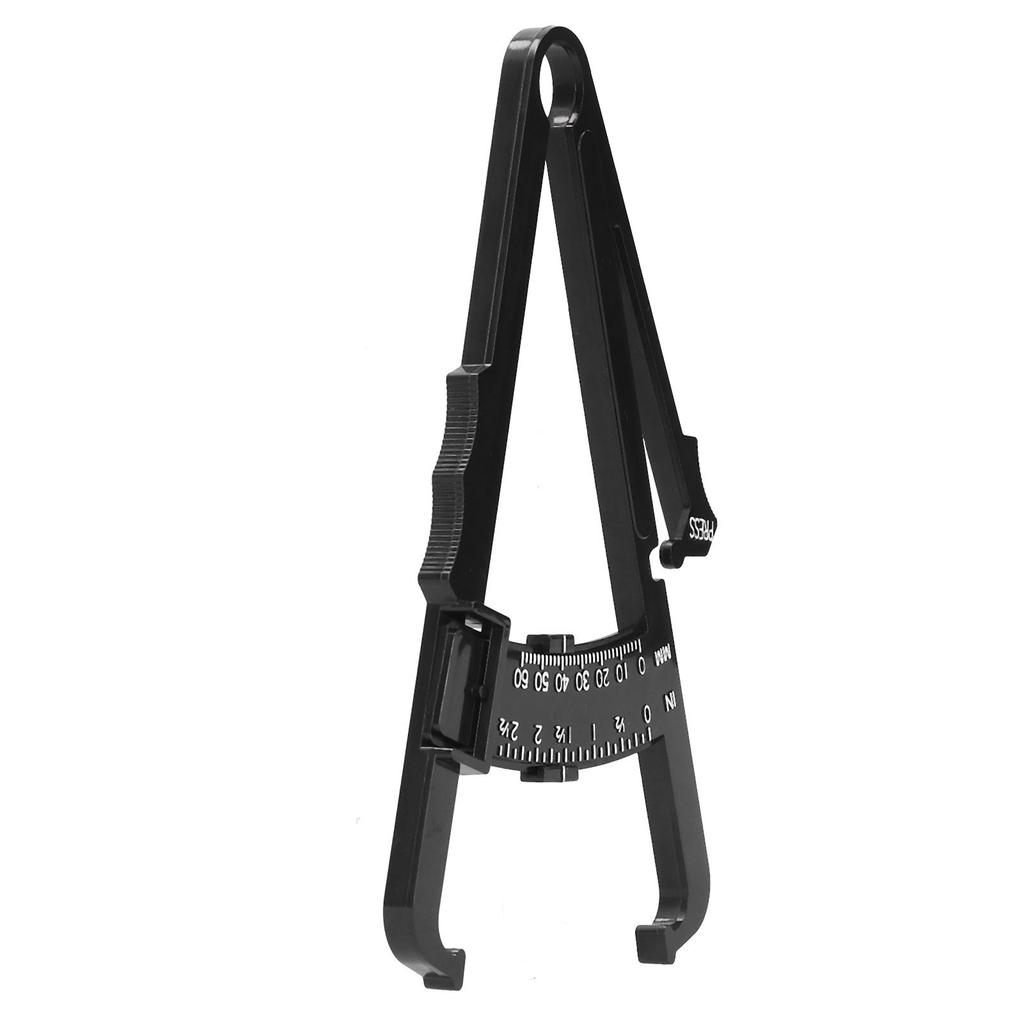 Black Plastic Body Fat Caliper Unisex Skinfold Caliper Body Fat Measurement DeviceMetric Inch Caliper