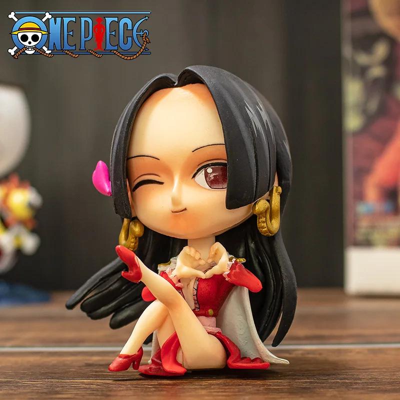 Аниме One Piece Рождественская Фигурка 8-10 см ПВХ Луффи Ророноа Зоро Милые Украшения Q Версия Украшение для Автомобиля Коллекционная Модель