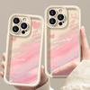 Подходит для Apple 15plus Чехол для мобильного телефона iPhone 13/14promax Pink Smudge 12/11 Силиконовая кожа ягненка