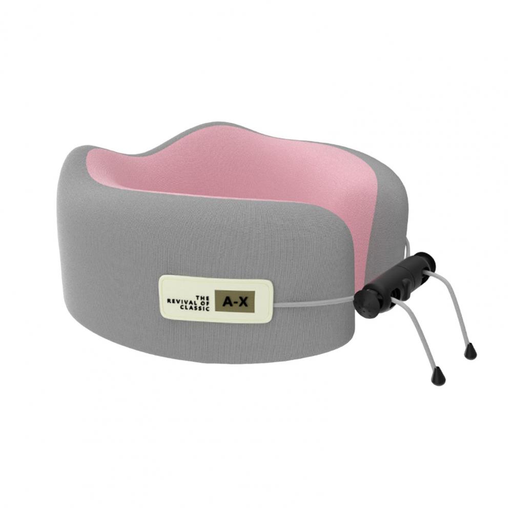 Cervical Support Travel Pillow Memory Foam U-shaped Travel Neck Pillow with Adjustable Drawstring for Pain Relief for Ultimate