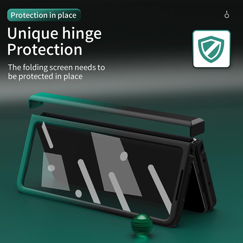 Чехол для телефона Samsung Galaxy Z Fold 4 с петлями Fold2 Fold3 Fold4, ультратонкий градиентный чехол с защитой от падения и пленкой из закаленного стекла