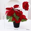 2026 Red & Green Poinsettia Bonsai Christmas Decoration for Living Room and Mall