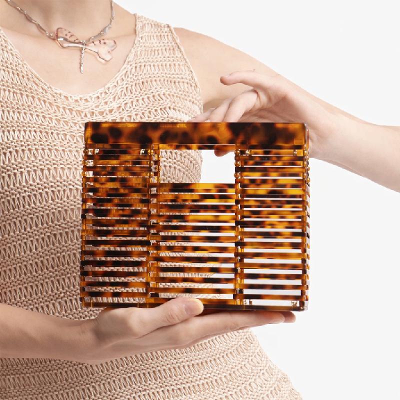 Handbag Openwork Bag Evening Acrylic New Beach Mini Basket Bags Brand Original Luxury Genuine Signed 2026 Women's Clutch Bag