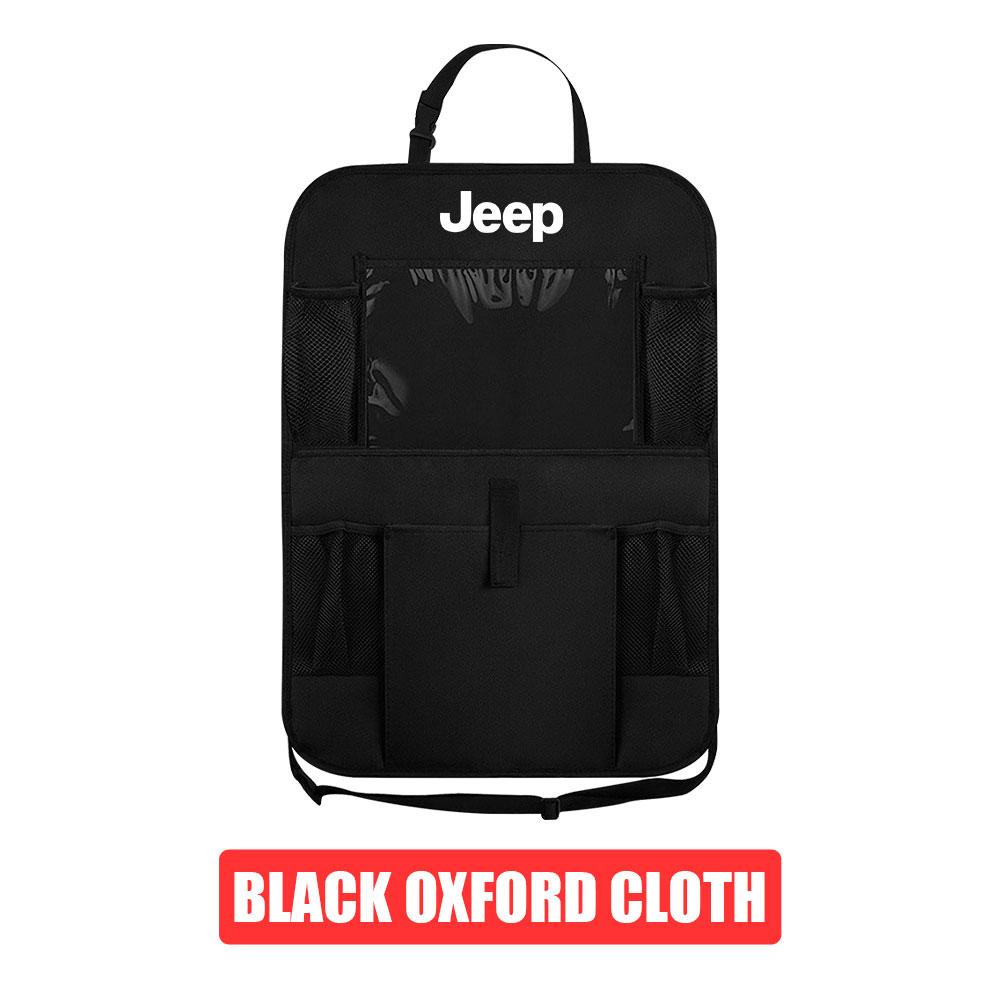 CQAHOI1 Car Interior Organizer Accessories Multi Pocket Seat Back Storage Bag For Jeep GrandCherokee Wrangler Gladiator Compass Renegade
