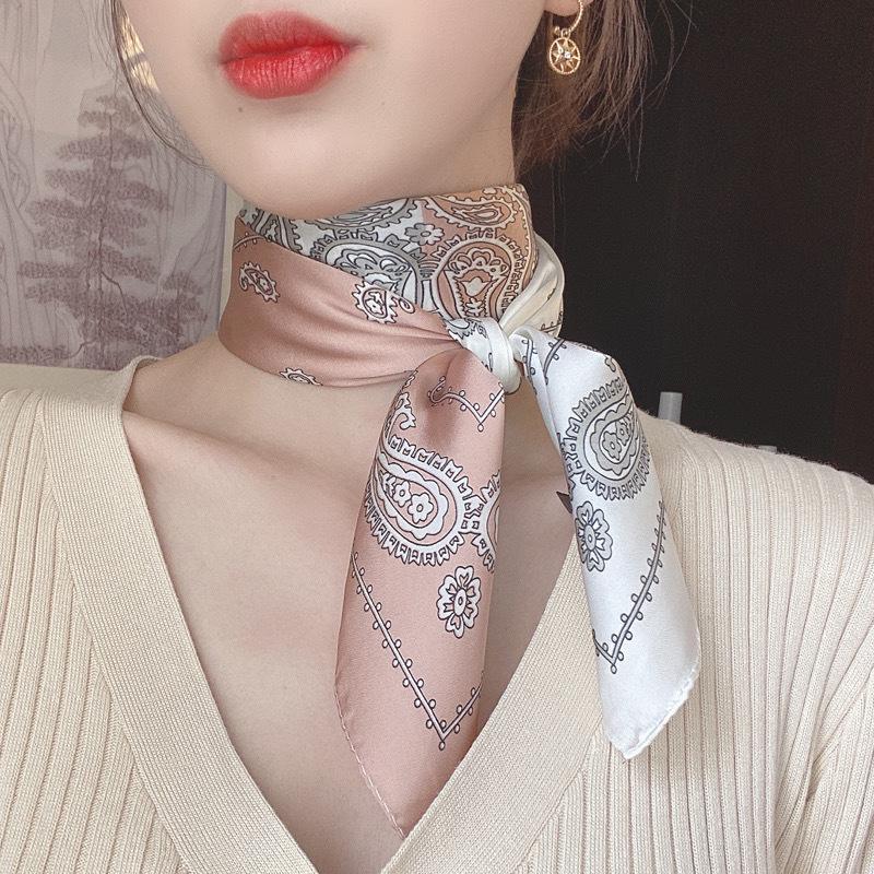 Женский универсальный шарф-лента из шелковистой ткани - 70 см квадратный, идеально подходит для весны, осени и зимы