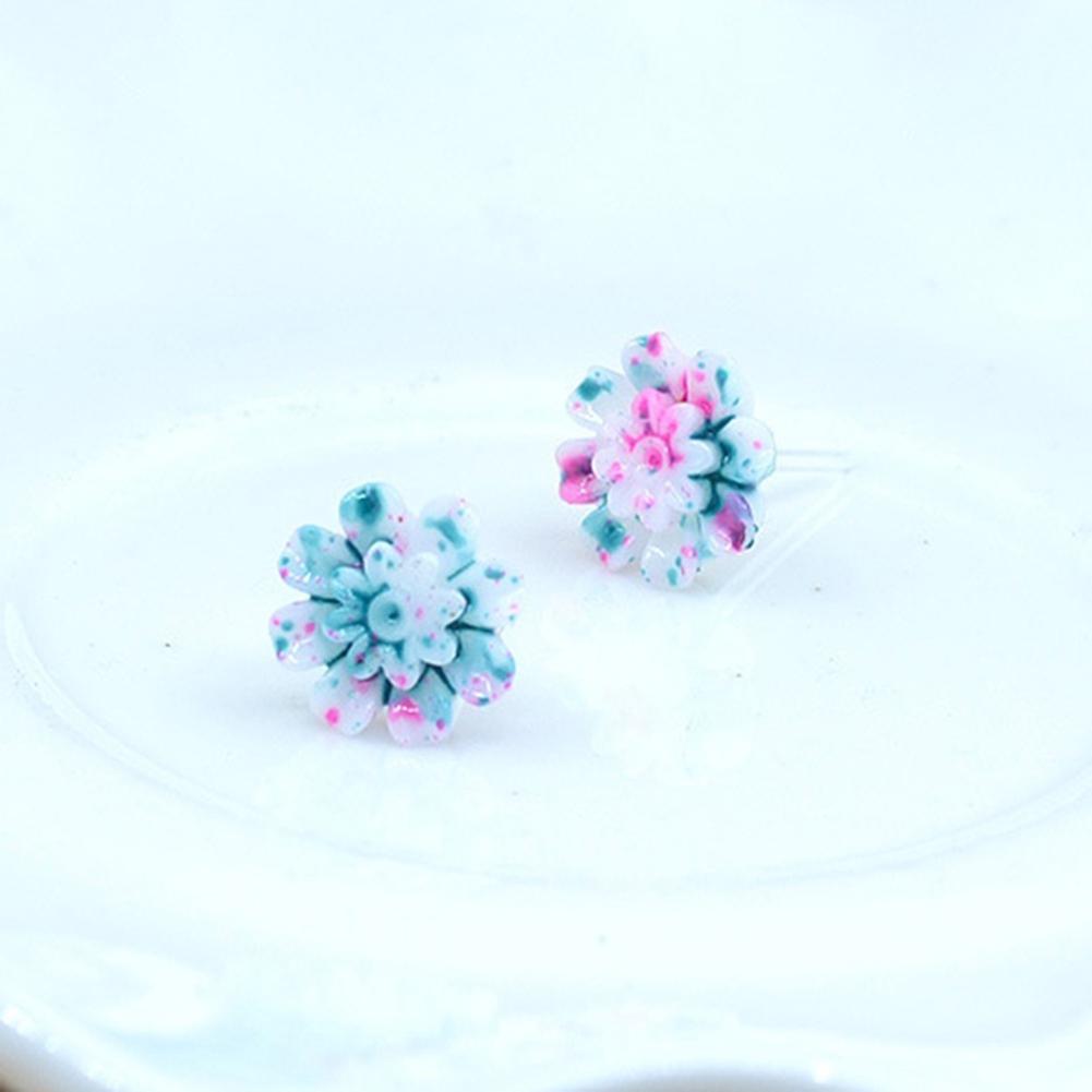 Серьги Bluelans, пары/комплект из смоляных цветов, женские милые серьги с разноцветными ромашками, 6 сережек-гвоздиков, ювелирные изделия
