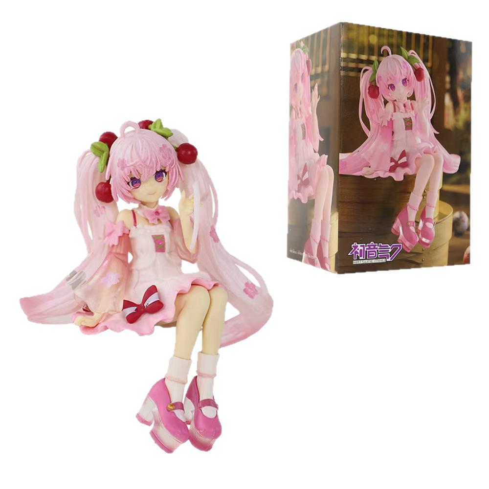 13cm/5.12in Anime Hatsune Miku Big Eared Dog Instant Noodle Doll Peripheral Models Decorative Decorations Children Gift