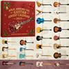 2025 Guitar Advent Calendar 24 Days Christmas Countdown Calendar with Mini Guitar Ornaments Handmade Rock Collectible Holiday Gift