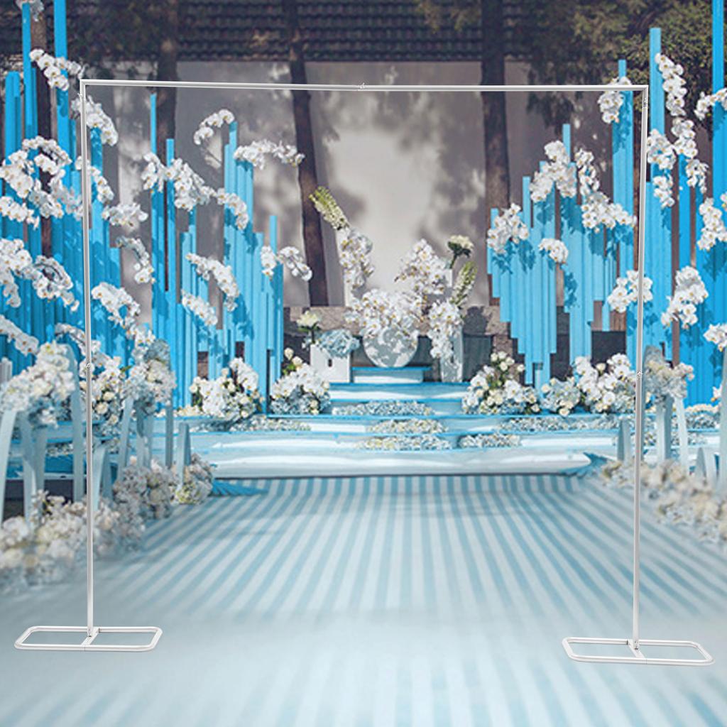 2*2.1м Свадебная арка Дверь Фон Кованое железо Декоративный реквизит Подставка для цветов Белый для поддержки легких вьющихся растений