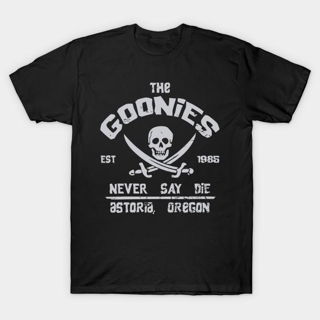 Мужская черная футболка с принтом The Goonies Печать на трансферной бумаге без вырезания Хлопковая футболка