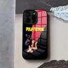 Чехол для телефона P-Pulp-F- FictionS для IPhone 17 Air 16 E Pro Max 15 14 13 Mini 12 Pro 11 Max Plus Черный Стеклянный Чехол