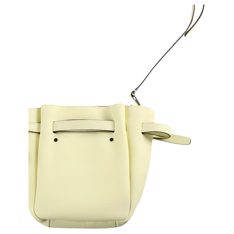 TORY BURCH Romy Button Logo Calf Leather Crossbody Bag Small Women's Lemon 171002-700