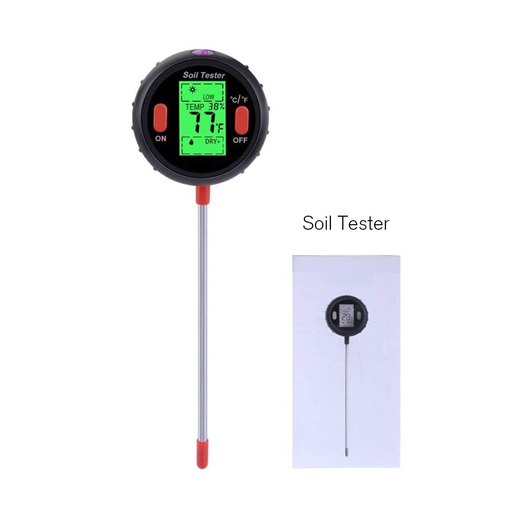 Soil Tester Multiple Function Large Screen Electronic Digital Display Soil Moisture PH Temperature