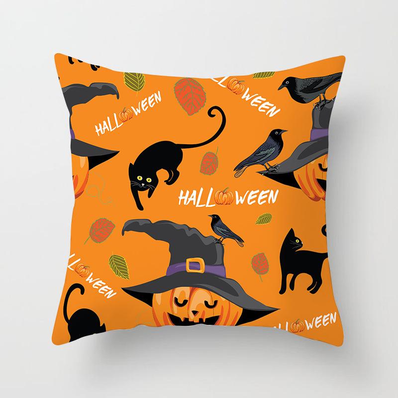 New Halloween Pumpkin Series Pillow Cover Festive Home Sand Release Art Pillow Cushion Cover