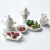 1 Set Doll House Decoration Mini Ceramic Tea Kit Simulation Kettle Plate Model Toy 1/12 Dollhouse Miniature Accessories