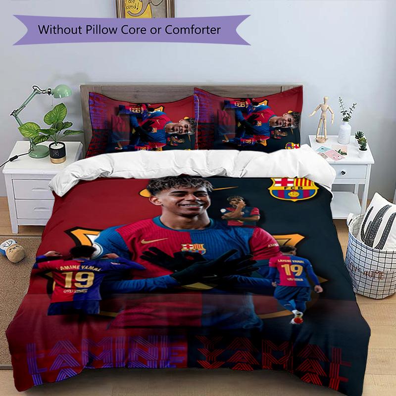 3pcs Yamal (11) Design Cover Set - HD Printed Bedding with 1 Cover and 2 Pillowcases - Perfect for Home and Dorm Decor