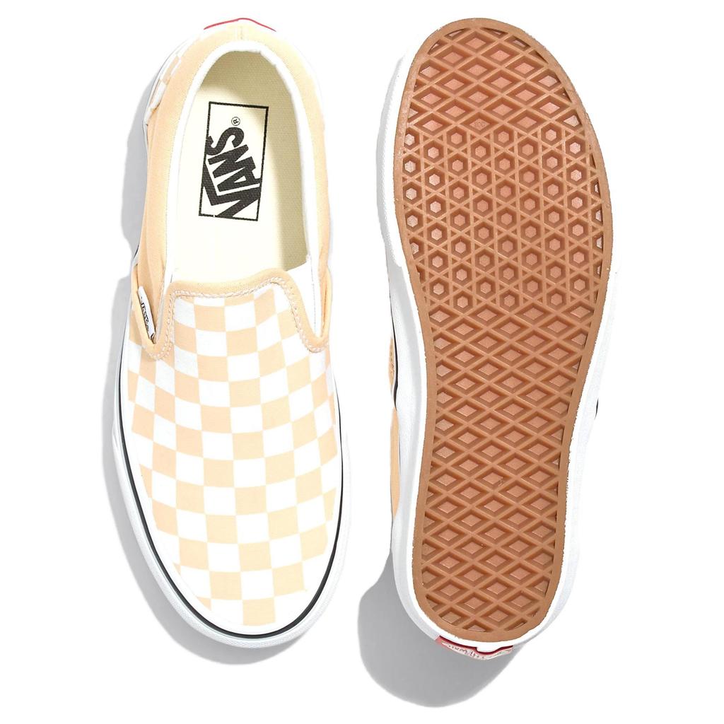 Vans Classic Slip-On Color Theory Checkerboard - Honey Peach Unisex Sneakers Orange VN0A7Q5DBLP