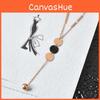 Stylish Geometric Titanium Steel Necklace For Women Elegant Long Tassel Design