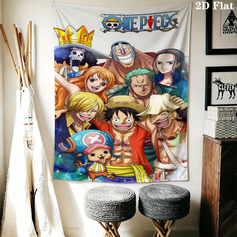 Тканевое панно с Манки Д. Луффи из One Piece Эстетичное настенное панно Печатный тканевый плед Декоративные панно для спальни гостиной Домашний декор